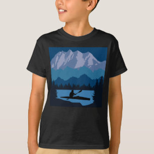 T-shirt Vintage Retro Kayak Canoe
