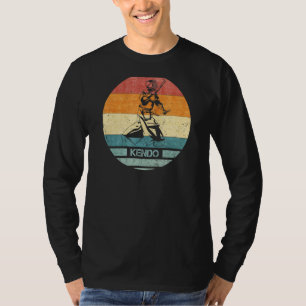 T-shirt Vintage rétro Kendo Aikido Shinai épée Silhouette