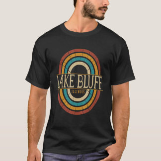 T-shirt Vintage Retro Lake Bluff Illinois IL Femmes Hommes