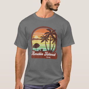 T-shirt Vintage Retro Les années 70 80S Amelia Island Flo