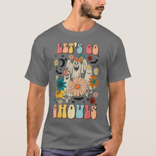 T-shirt Vintage Retro Let's Go Ghouls Halloween Cos