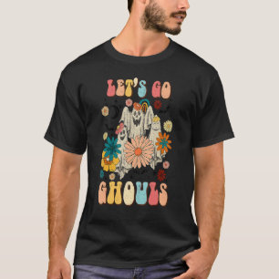T-shirt Vintage Retro Let's Go Ghouls Halloween Cos