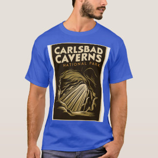 T-shirt Vintage Retro lsbad Cavernes National Park