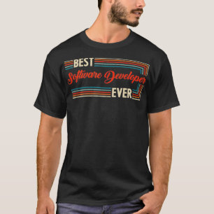 T-shirt Vintage Retro Meilleur développeur de logiciels ja