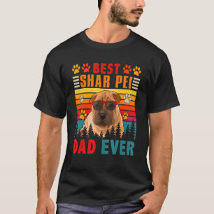 T-shirt Vintage Retro Meilleur Shar Pei Papa Jamais mignon