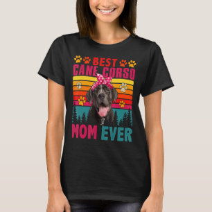 T-shirt Vintage Retro Meilleure Canne Corso Maman Jamais m