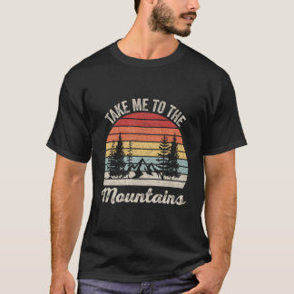T-shirt Vintage Retro M'Emmène À La Montagne Nature Hiki
