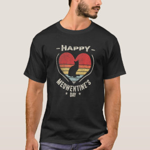 T-shirt Vintage Rétro Mignon Chat Saint-Valentin 1