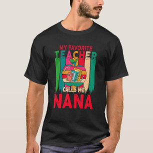 T-shirt Vintage Rétro Mon Professeur Préféré M'Appelle Nan