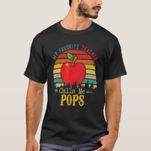 T-shirt Vintage Rétro Mon Professeur Préféré M'Appelle Pop