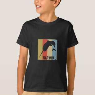 T-shirt Vintage rétro Narwhal
