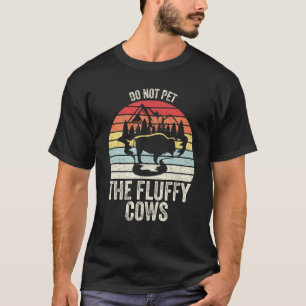 T-shirt Vintage Rétro Ne Caressez Pas Les Vaches Poilues B