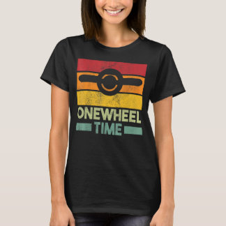 T-shirt Vintage Retro Onewheel Time E Skate