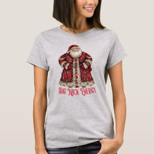 T-shirt Vintage Retro Père Noël Big Nick Énergie Drôle de
