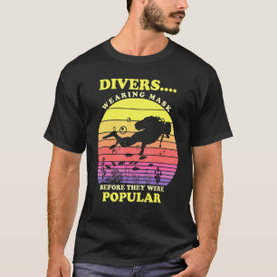 T-shirt Vintage Retro Plongée de plongée avec masque