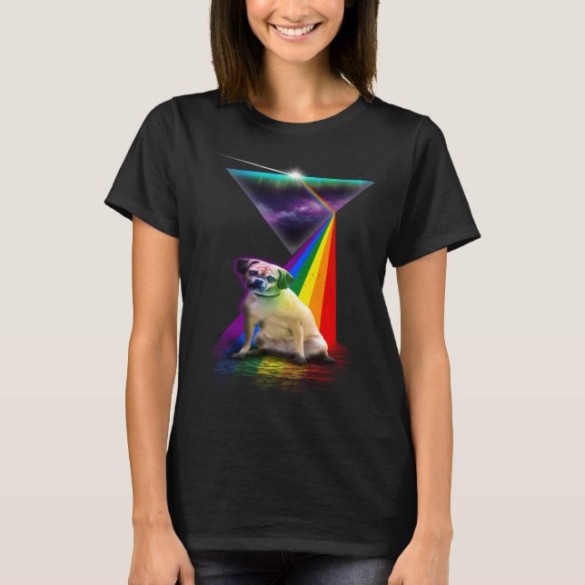 T-shirt Vintage Retro Prism Puggle (Devant)