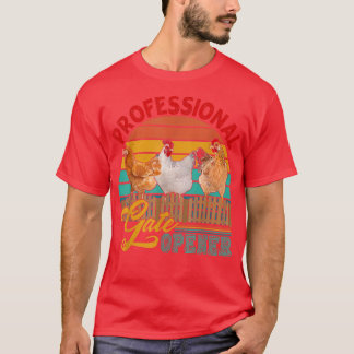 T-shirt Vintage Retro Professional Porte Ouvrir Trois Pous