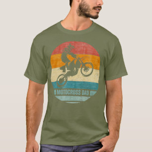 T-shirt Vintage Retro Proud Motocross Dirt Bike Dad