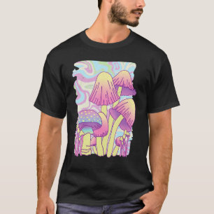 T-shirt Vintage Retro Psychedelic Champignons Trippy Hippi