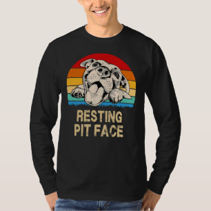 T-shirt Vintage Retro Repose Pit Face Drôle Emplacement Po