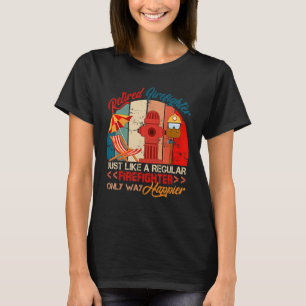 T-shirt Vintage Retro Retraité Firefighter Définition uniq
