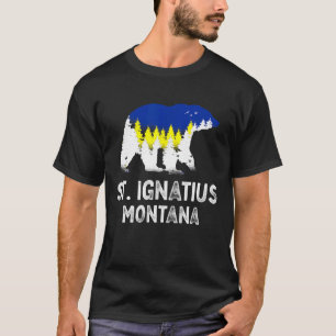 T-shirt Vintage Retro St Ignatius Montana Grizzly Oear Mt