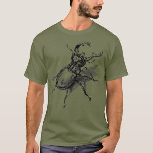 T-shirt Vintage rétro stag coléoptère entomologie scien