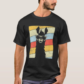 T-shirt Vintage Retro Style Llama Alpaca 80 S Llama Lovers