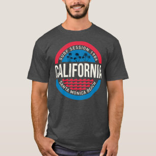 T-shirt Vintage Retro Style Surf Wave Sea