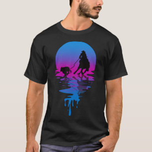 T-shirt Vintage Retro Sunset Calf Roper