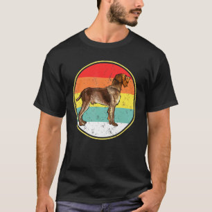 T-shirt Vintage Retro Sunset Pointeur À poils durs Griffon