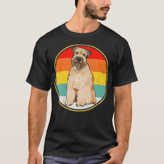 T-shirt Vintage Retro Sunset Soft Coiffé Wheaten Terrier D