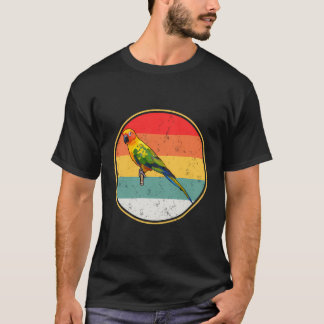 T-shirt Vintage Retro Sunset Sun Conure Bird