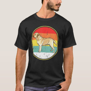T-shirt Vintage Retro Sunset Yellow Labrador Retriever Chi