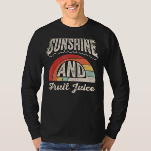 T-shirt Vintage Retro Sunshine Et Jus De Fruits Été 1