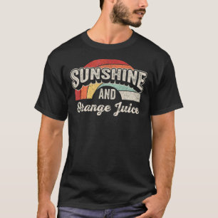 T-shirt Vintage Retro Sunshine Et Jus D'Orange Été