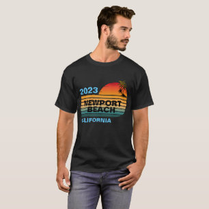 T-SHIRT VINTAGE RÉTRO SUR MESURE NEWPORT BEACH CALIFORNIE 