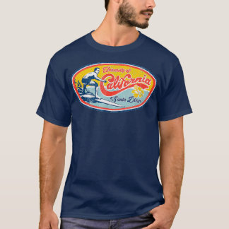 T-shirt Vintage Retro Surf Style Ucsd