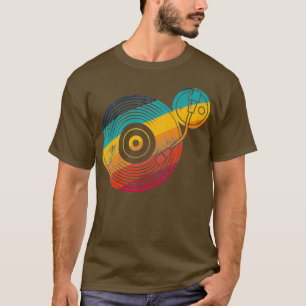 T-shirt Vintage Retro Vinyl Tourne-disque LP disques Vinyl