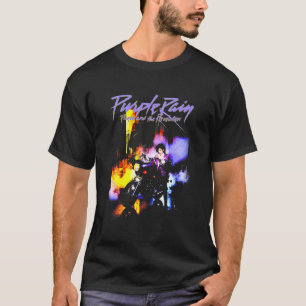 T-shirt Vintage Rock Purple Motocycle Pluie estivale