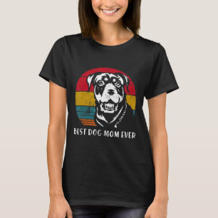 T-shirt Vintage Rottweiler Chemise Best Dog Maman Ever Mèr