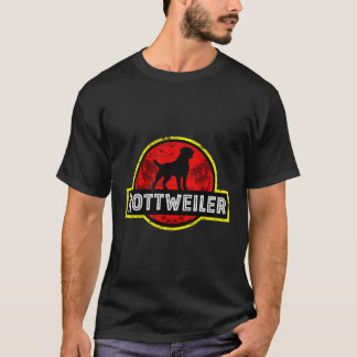 T-shirt Vintage Rottweiler Chien Sunset Famille Correspond