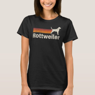 T-shirt Vintage Rottweiler Rottie Retro Maman Papa