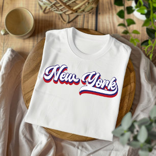 T-shirt Vintage rouge et bleu New York