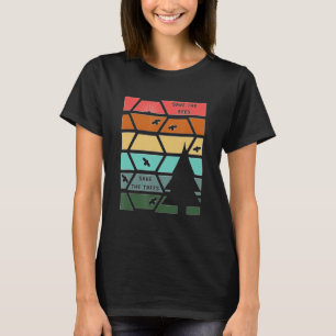 T-shirt Vintage Sauvez les abeilles Sauvez les arbres