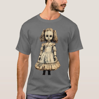 T-shirt Vintage Scary Horror Doll Supernatural Gothic fami