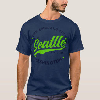 T-shirt Vintage Seattle Emerald City Washington USA 1