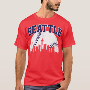 T-shirt Vintage Seattle Skyline City Gameday Retro Vintage