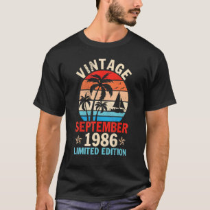 T-shirt Vintage septembre 1986 Joyeux anniversaire 36 Year