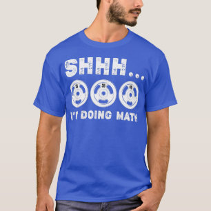 T-shirt Vintage Shhh Je Fais Math Gym Squat Lover Funny L